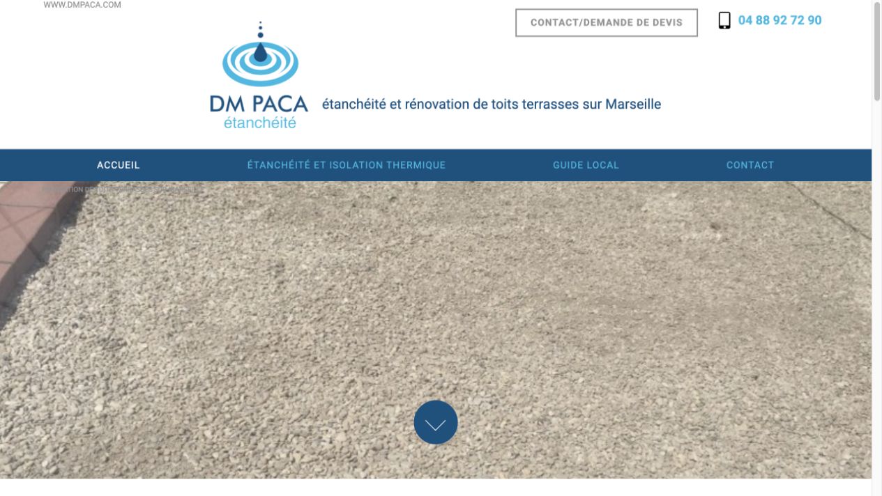 Capture du site de DM PACA