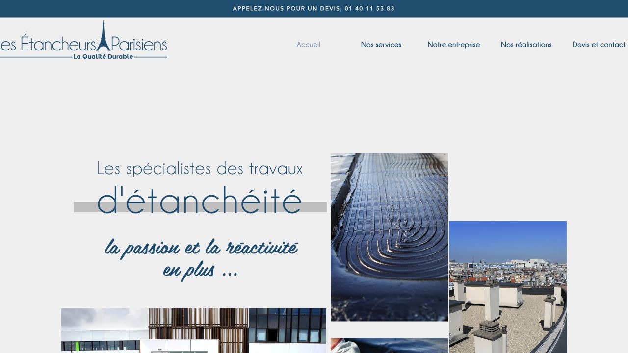 Capture du site de Les Étancheurs Parisiens