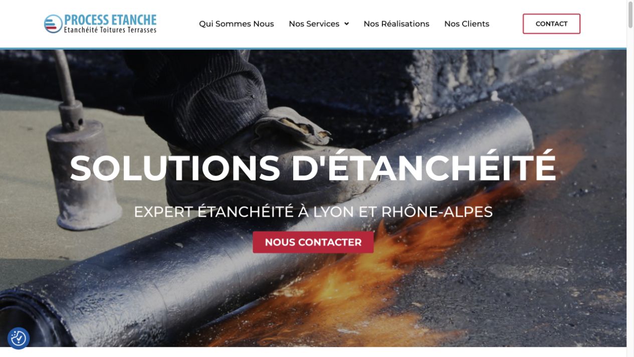 Capture du site de Process Étanche