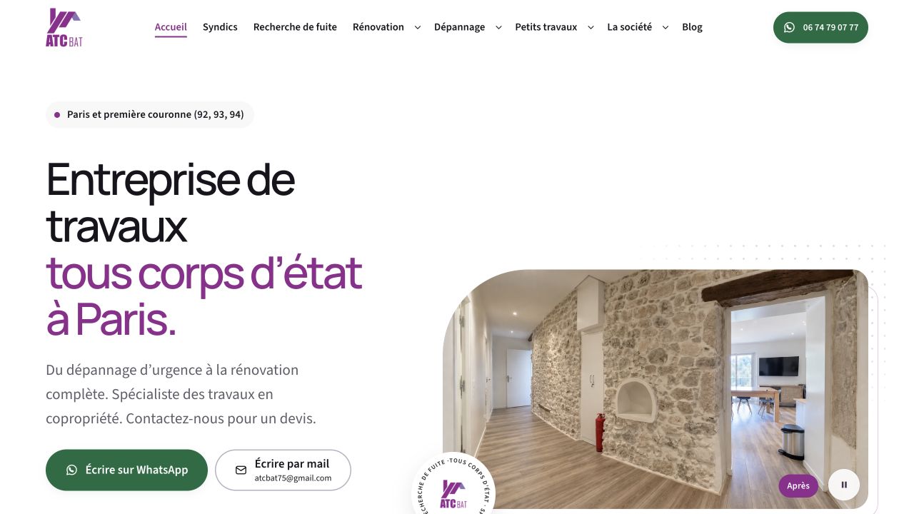 Capture du site de ATC BAT