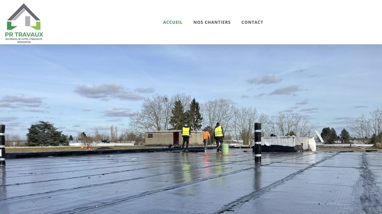 Capture du site de PR Travaux