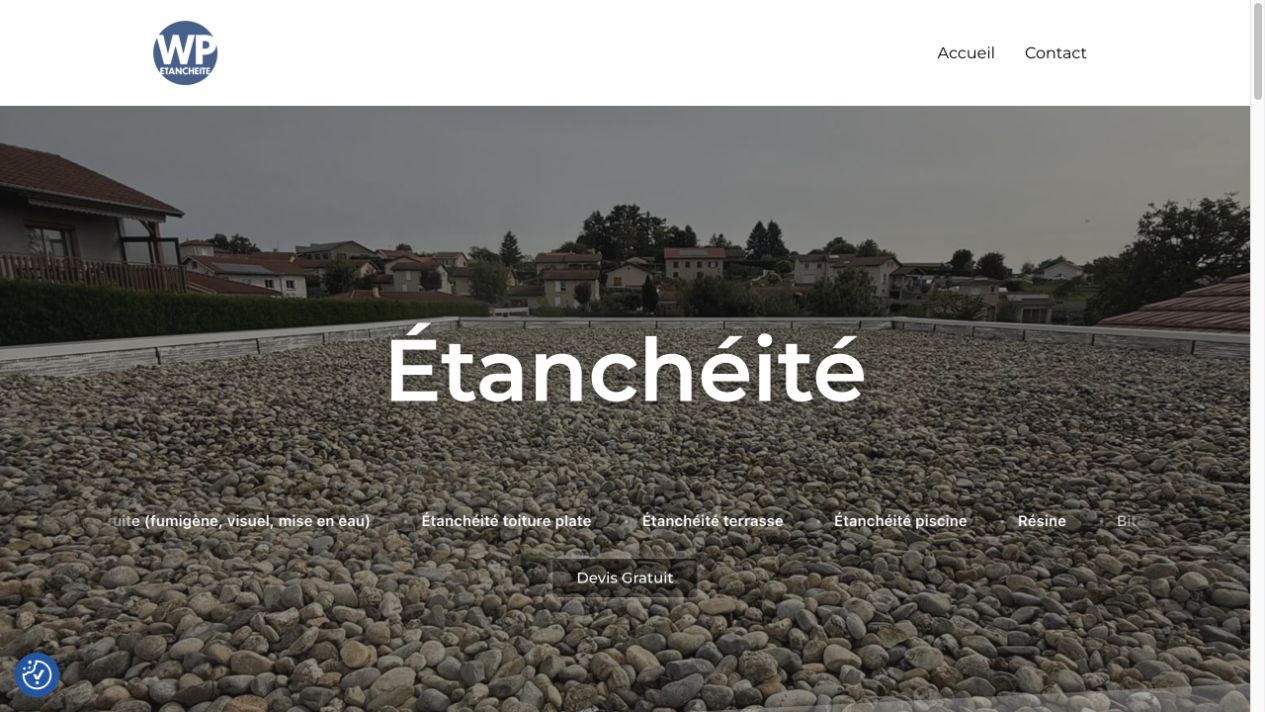 Capture du site de WP Étanchéité