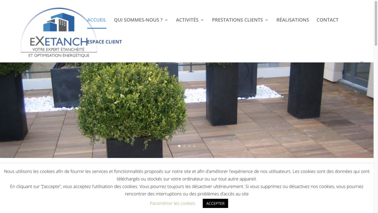 Capture du site de EXETANCH