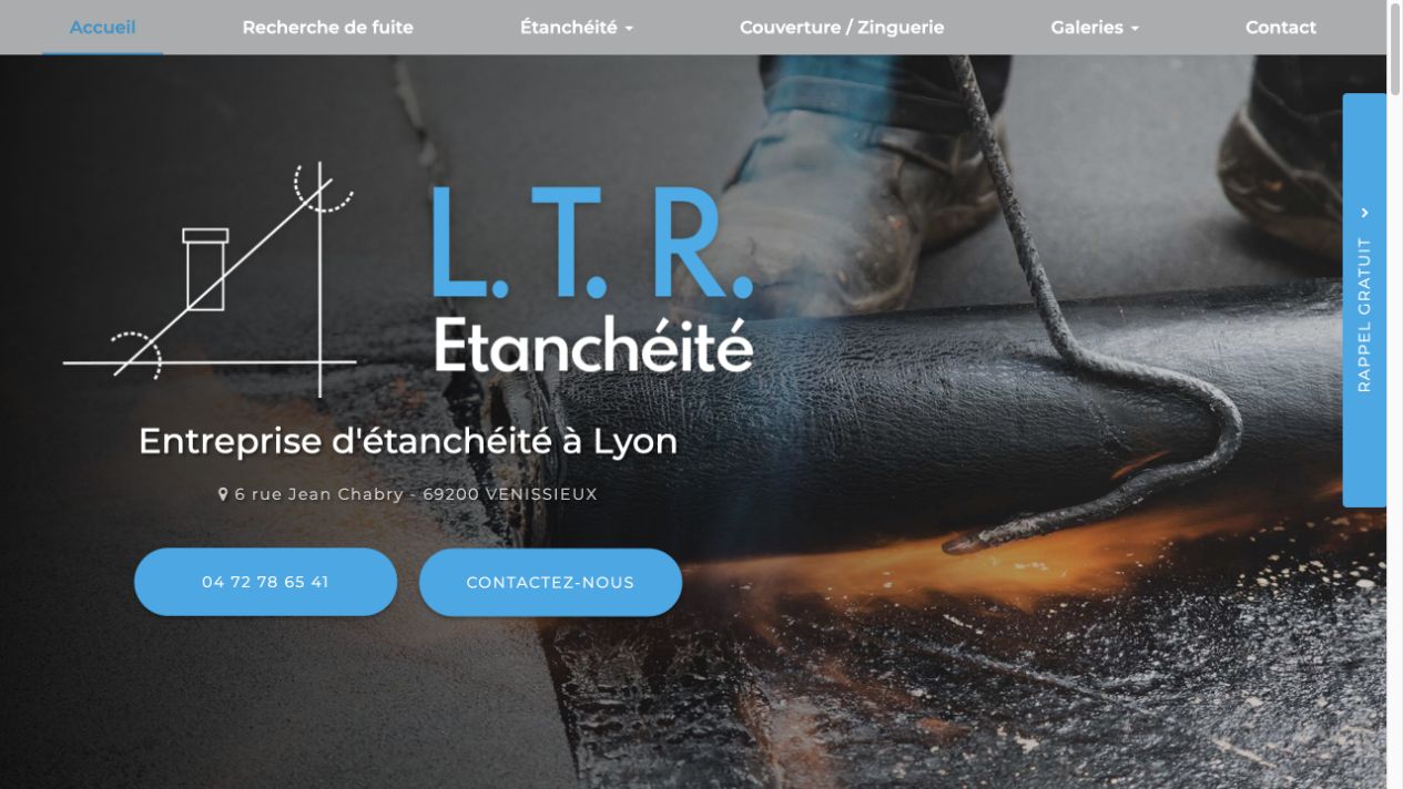 Capture du site de LTR Étanchéité