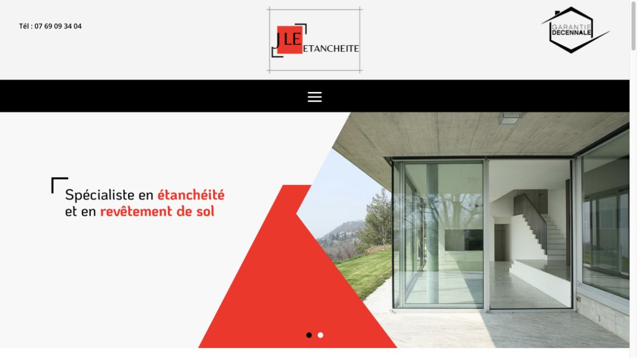 Capture du site de JLE Étanchéité