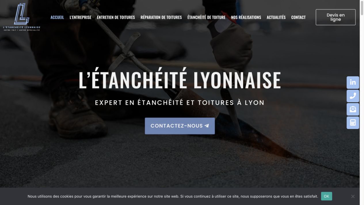 Capture du site de L’Étanchéité Lyonnaise